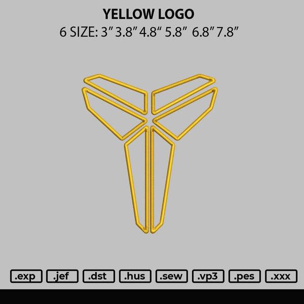 Yellow Logo Embroidery File 6 sizes