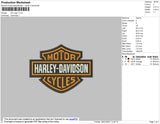 Harley D Logo Embroidery File 8 Size