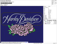 Harley Davidson Ladies Embroidery File 7 size