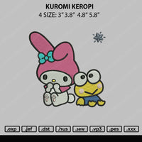 Kuromi Keropi Embroidery File 4 size