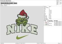 Nike Grinch V4 Embroidery File 6 sizes