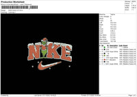 Nike Grinch V5 Embroidery File 6 sizes