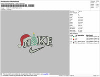Nike Pit Christmas Embroidery File 4 size