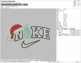 Nike Pit Christmas Embroidery File 4 size