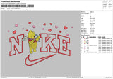 Nike Pooh Cupid Embroidery File 4 size