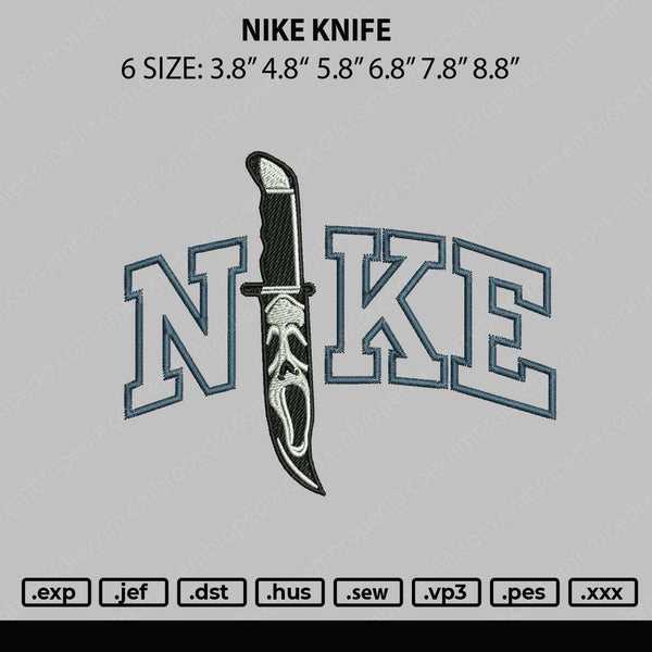 Nike Knife Embroidery File 4 sizes