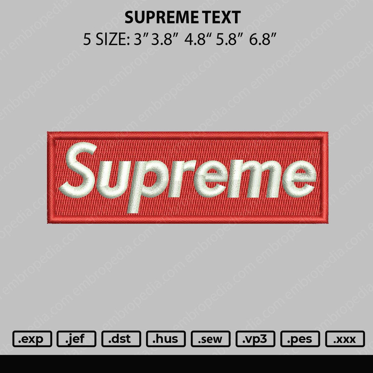 Buy Supreme Louis Vuitton logo Embroidery Dst Pes File online in USA