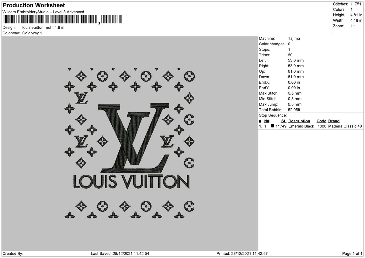 Louis Vuitton Pattern Embroidery File 4 size – Embropedia