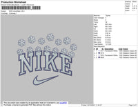 Nike Snowflake Embroidery File 4 Size