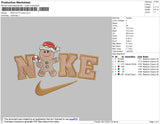 Nike W Pit Xmas Embroidery File 4 size