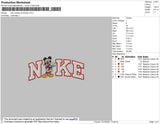 Nike Mickey Christmas Embroidery File 4 size