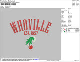 Who Ville Embroidery File 4 size