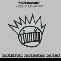 Ween Boognish Embroidery File 4 size