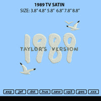 1989Tv Satin Embroidery File 6 sizes
