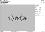 Aureliatext Embroidery File 6 sizes