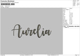 Aureliatext Embroidery File 6 sizes