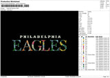 Eaglestext Embroidery File 6 sizes