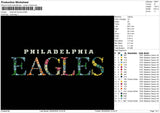 Eaglestext Embroidery File 6 sizes