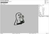 Ghost002 Embroidery File 6 sizes