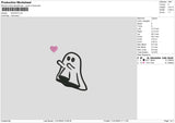 Ghost001 Embroidery File 6 sizes