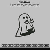 Ghost002 Embroidery File 6 sizes