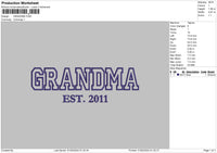 Grandma 0105 Embroidery File 6 sizes