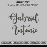 Gabrieltext Embroidery File 6 sizes