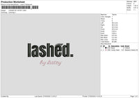Lashedtext004 Embroidery File 6 sizes
