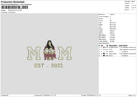 Mom Photo Embroidery File 6 sizes