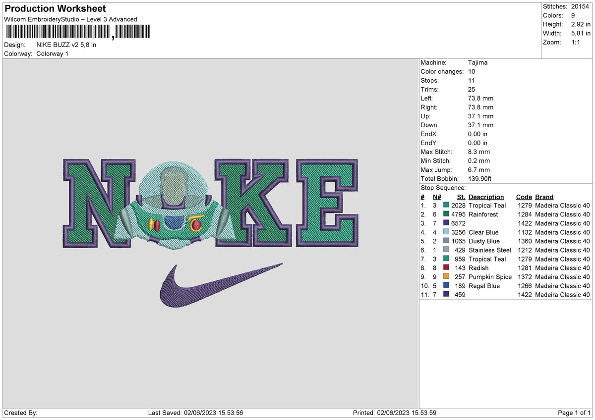 Nike Buzz V2 Embroidery File 6 sizes – Embropedia