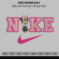 Nike Minnie2604 Embroidery File 6 sizes