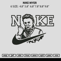 Nike Myer 2710 Embroidery File 6 sizes
