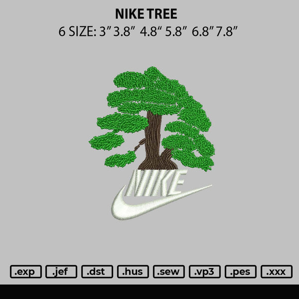 Nike Tree Embroidery File 6 sizes
