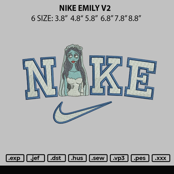Nike Emily Embroidery File 6 sizes