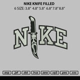 Nike Knife Filled Embroidery File 6 sizes