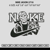 Nike Jason 2710 Embroidery File 6 sizes