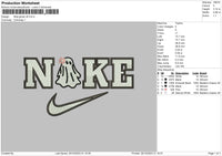Nike Ghost V8 Embroidery File 6 sizes