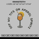 Orangetext01 Embroidery File 6 sizes