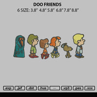 Doo Friends Embroidery File 6 sizes