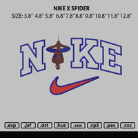 Nike X Spiderman Embroidery File 4 size
