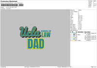 Dadtext 001 Embroidery File 6 sizes
