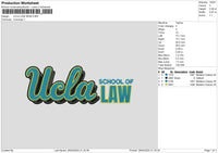 Lawtext Embroidery File 6 sizes