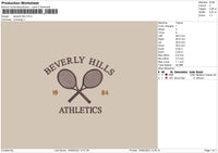Beverly Hills Embroidery File 4 size