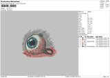 Eye Red EMbroidery File 6 sizes