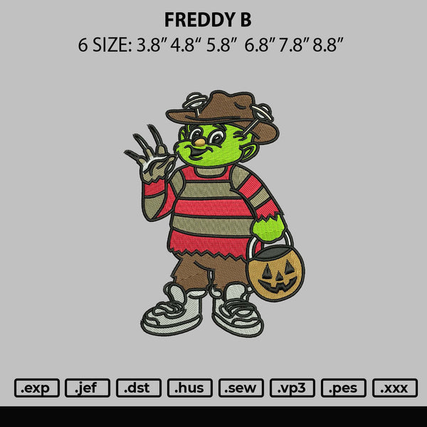 Freddy B Embroidery File 6 sizes