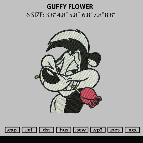Guffy Flower Embroidery File 6 sizes