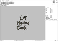Cooktext Embroidery File 6 Sizes