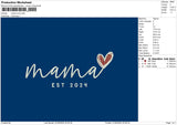 Mamalove Embroidery File 6 sizes