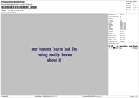 Tummytext 02 Embroidery File 6 sizes