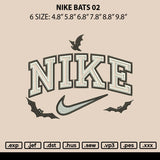 Nike Bats 02 Embroidery File 6 sizes